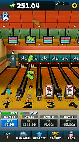 Idle bowling - Android game screenshots.