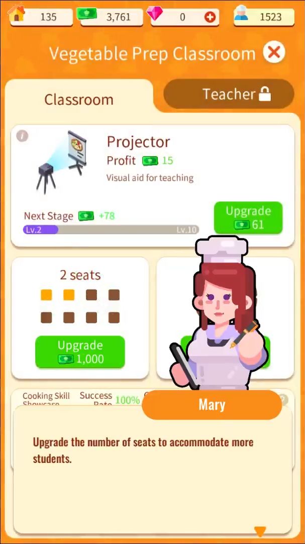 Idle Cooking School - Android game screenshots.