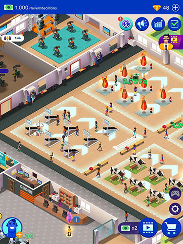 Idle fitness gym tycoon - Android game screenshots.