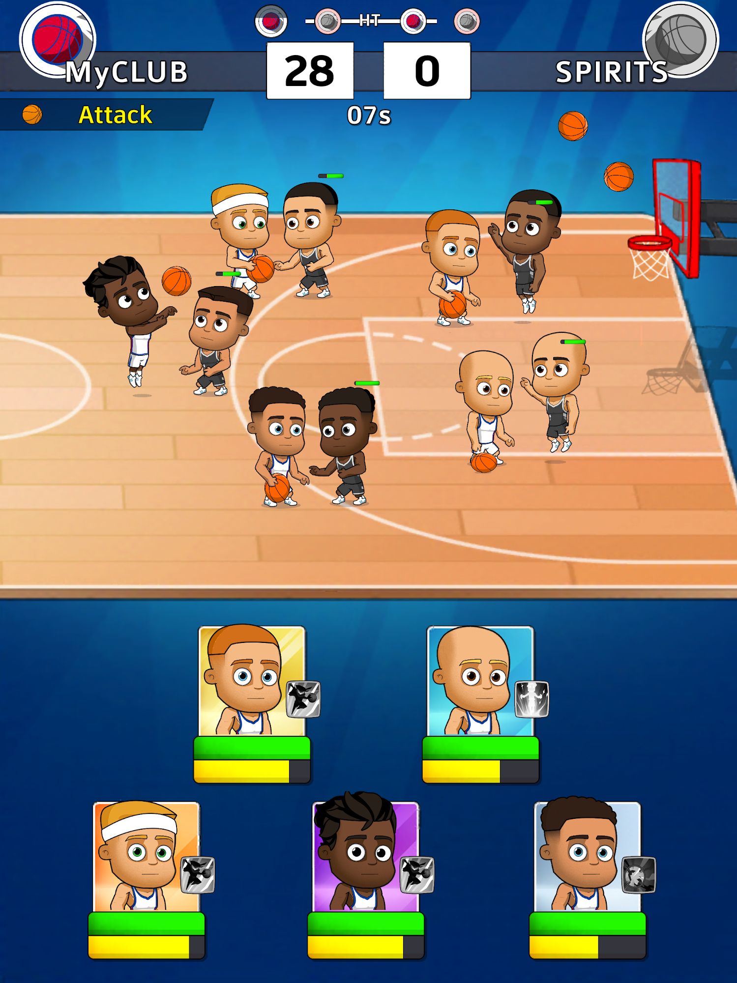 Idle Five - Be a millionaire basketball tycoon - Android game screenshots.