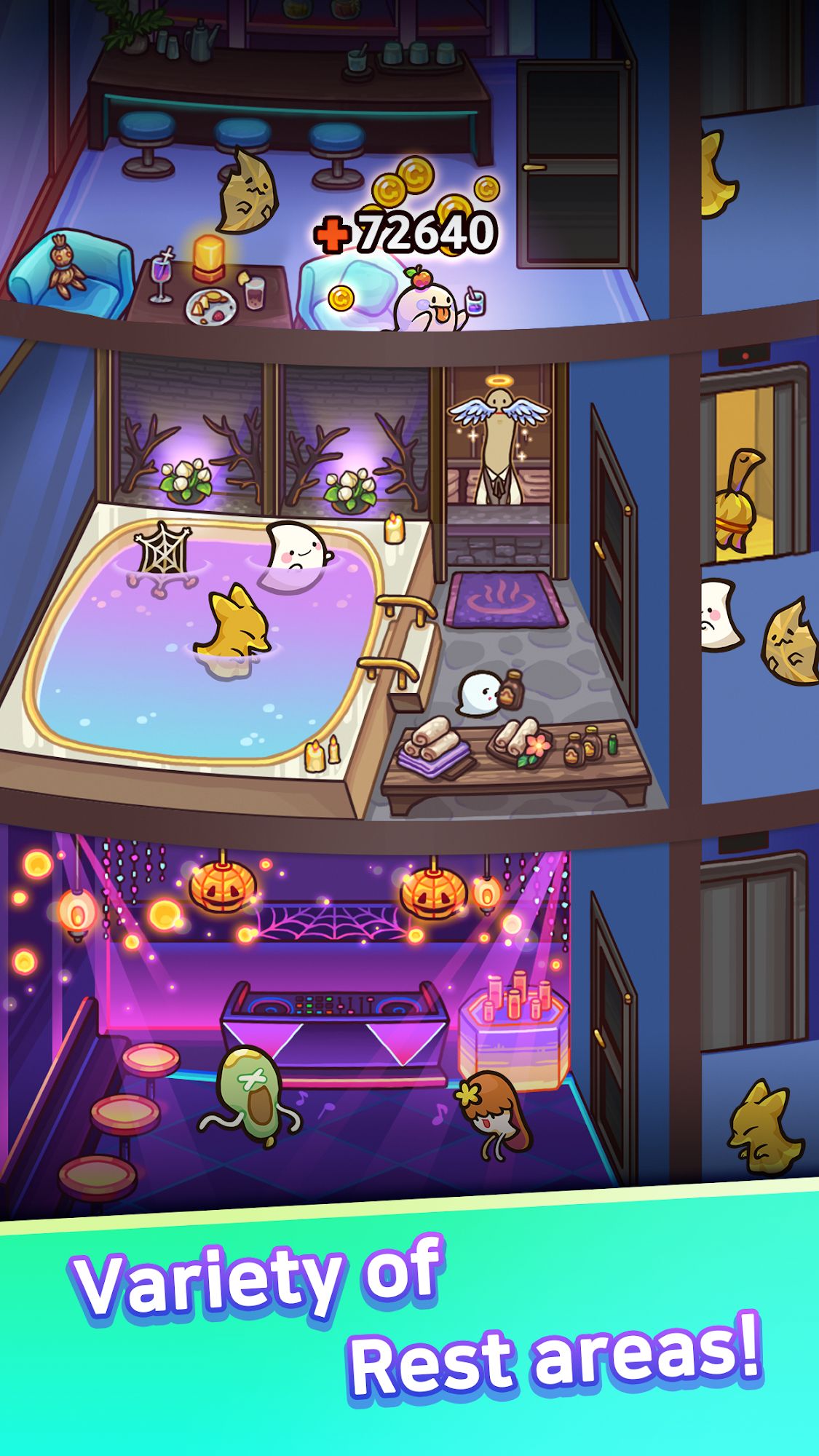 Idle Ghost Hotel - Android game screenshots.