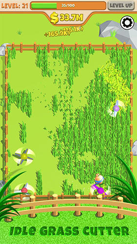 Idle grass cutter - Android game screenshots.
