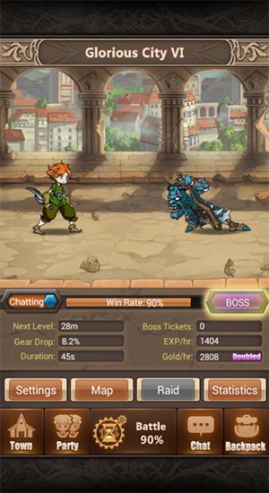 Gameplay of the Idle frontier: Magic adventure for Android phone or tablet.