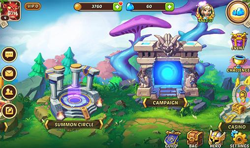 Gameplay of the Idle heroes for Android phone or tablet.