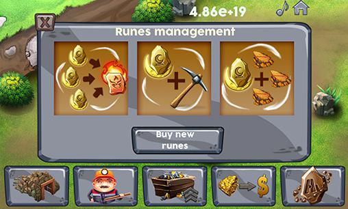 Gameplay of the Idle miner tycoon. Clicker mine idle tycoon for Android phone or tablet.