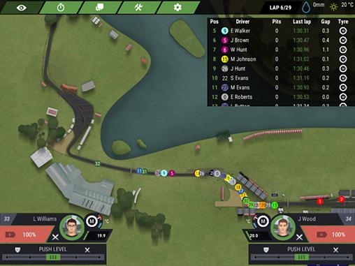 Gameplay of the iGP manager for Android phone or tablet.
