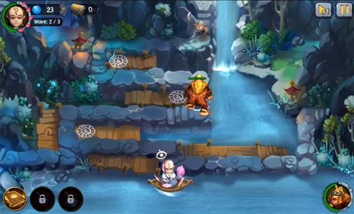Gameplay of the Immortal legends TD for Android phone or tablet.