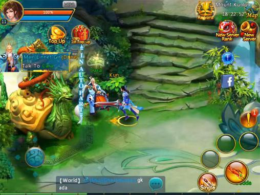 Gameplay of the Immortal sword online for Android phone or tablet.