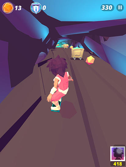 Gameplay of the Infinite skater for Android phone or tablet.