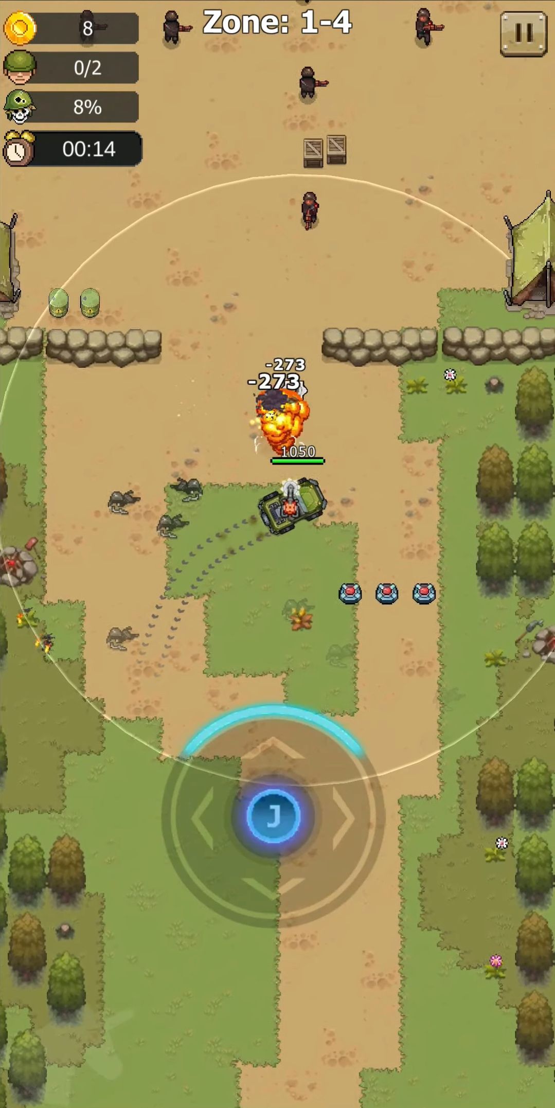 Jackal Army: Retro Shooting - Android game screenshots.