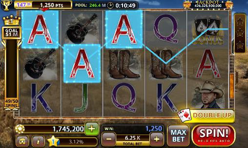 Gameplay of the Jason Aldean: Slot machines for Android phone or tablet.