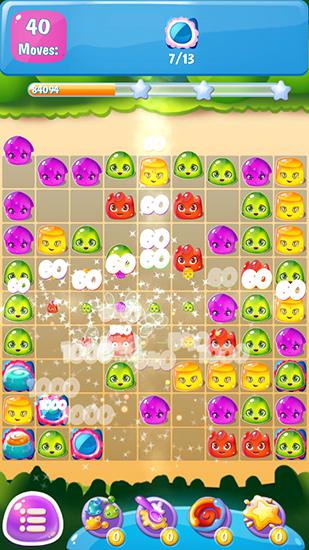 Gameplay of the Jelly jam splash: Match 3 for Android phone or tablet.