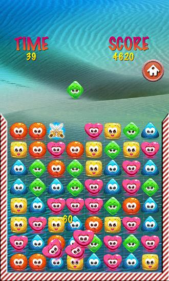 Gameplay of the Jelly smash: Logical game for Android phone or tablet.