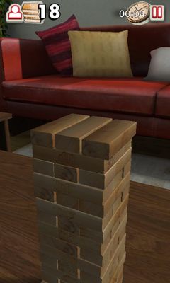 Gameplay of the Jenga for Android phone or tablet.