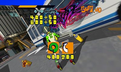 Gameplay of the Jet Set Radio for Android phone or tablet.