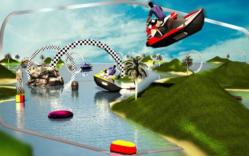Gameplay of the Jet ski driving simulator 3D for Android phone or tablet.