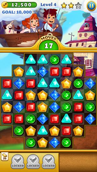 Gameplay of the Jewel mania: Valentine's day for Android phone or tablet.