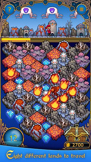 Gameplay of the Jewel road: Fantasy match 3 for Android phone or tablet.