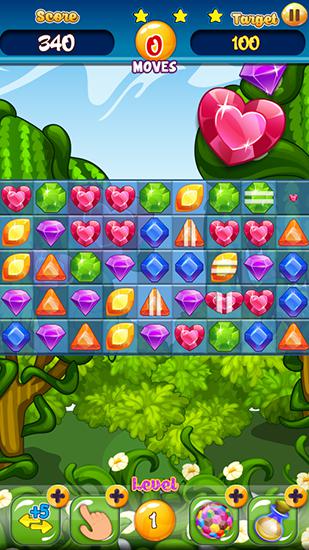 Gameplay of the Jewels garden for Android phone or tablet.