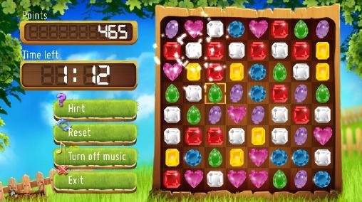 Gameplay of the Jewels match 3 for Android phone or tablet.