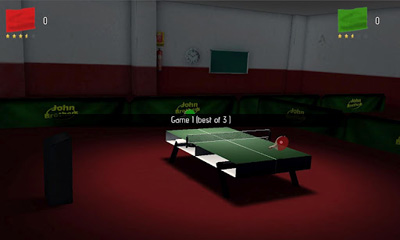 Gameplay of the JPingPong Table Tennis for Android phone or tablet.