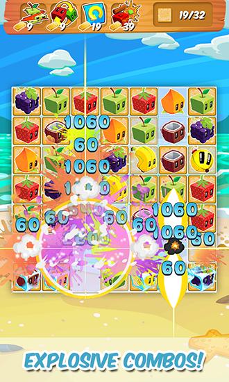 Gameplay of the Juice cubes for Android phone or tablet.