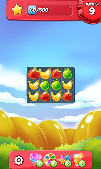 Gameplay of the Juice fruit pop for Android phone or tablet.