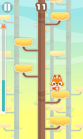 Gameplay of the Jumping fox: Climb that tree! for Android phone or tablet.