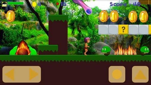 Gameplay of the Jungle castle run. Jungle fire run for Android phone or tablet.