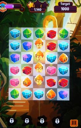 Gameplay of the Jungle cubes for Android phone or tablet.