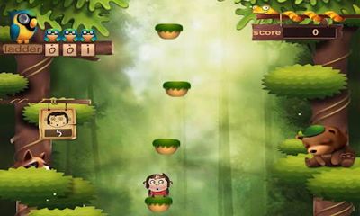 Gameplay of the Jungle Monkey Jump for Android phone or tablet.