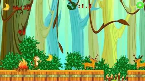 Gameplay of the Jungle monkey run for Android phone or tablet.