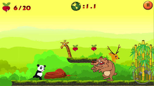 Gameplay of the Jungle panda run for Android phone or tablet.
