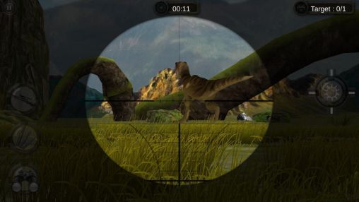 Gameplay of the Jurassic hunt 3D for Android phone or tablet.