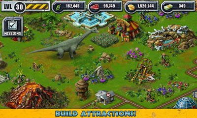 Gameplay of the Jurassic Park Builder for Android phone or tablet.