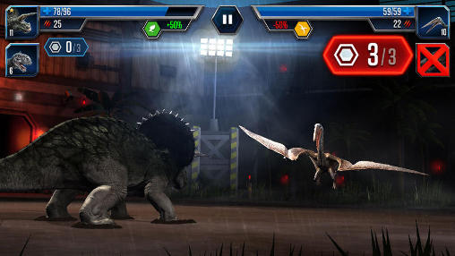 Gameplay of the Jurassic world: The game for Android phone or tablet.