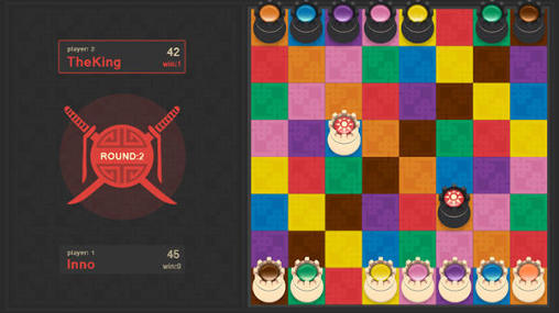 Gameplay of the Kamisado by Peter Burley for Android phone or tablet.