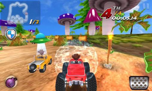 Gameplay of the Kart racer 3D for Android phone or tablet.