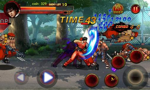 Gameplay of the King of kungfu: Street combat for Android phone or tablet.