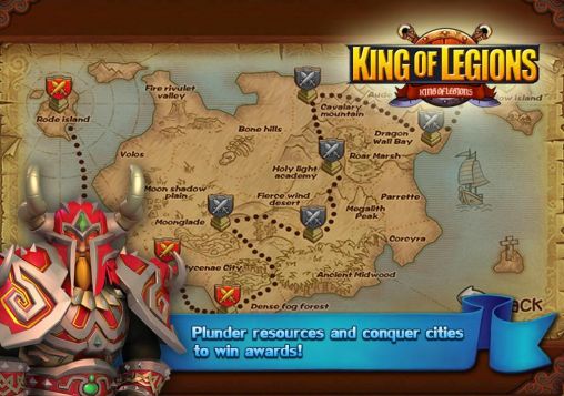 Gameplay of the King of legions for Android phone or tablet.