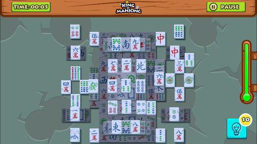 Gameplay of the King of mahjong solitaire: King of tiles for Android phone or tablet.