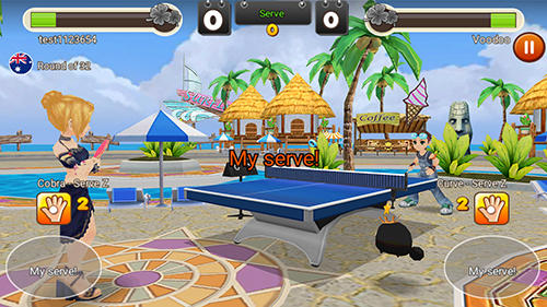 Gameplay of the King of ping pong: Table tennis king for Android phone or tablet.