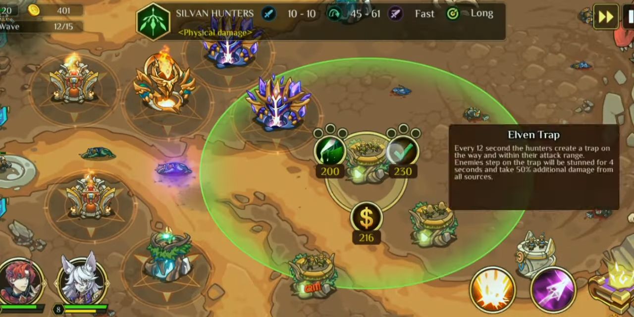 Kingdom War TD Premium Offline - Android game screenshots.