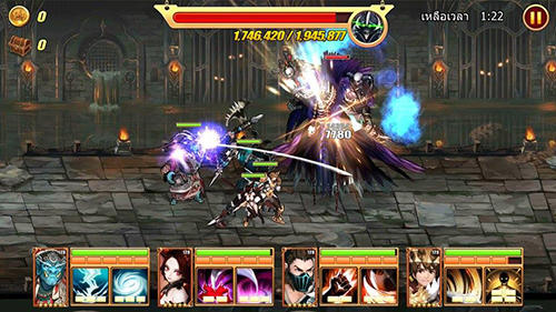 Gameplay of the King's raid for Android phone or tablet.