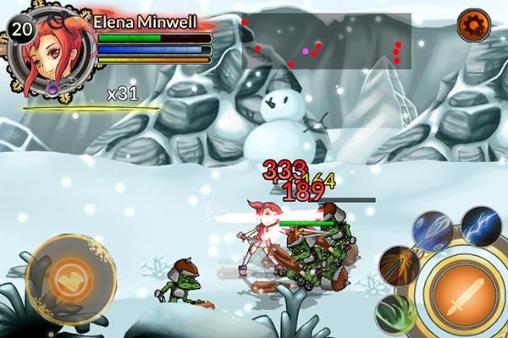Gameplay of the Kitaria heroes: Force bender for Android phone or tablet.