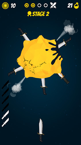 Knife hit planet dash: Flip attack - Android game screenshots.