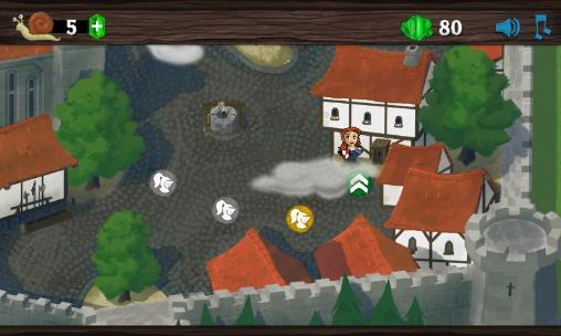 Gameplay of the Knights and snails for Android phone or tablet.