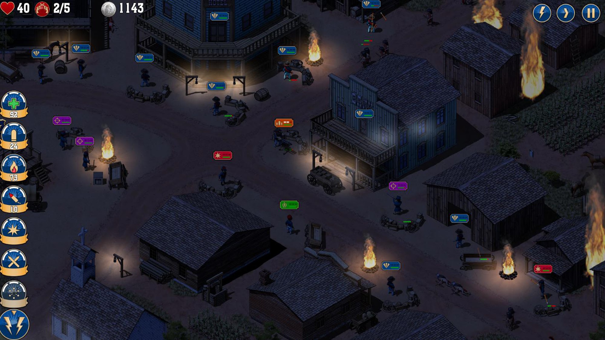 Lawless West - Android game screenshots.
