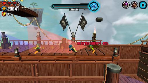 Gameplay of the LEGO Ninjago: Skybound for Android phone or tablet.