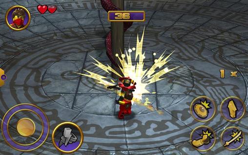 Gameplay of the LEGO Ninjago tournament for Android phone or tablet.